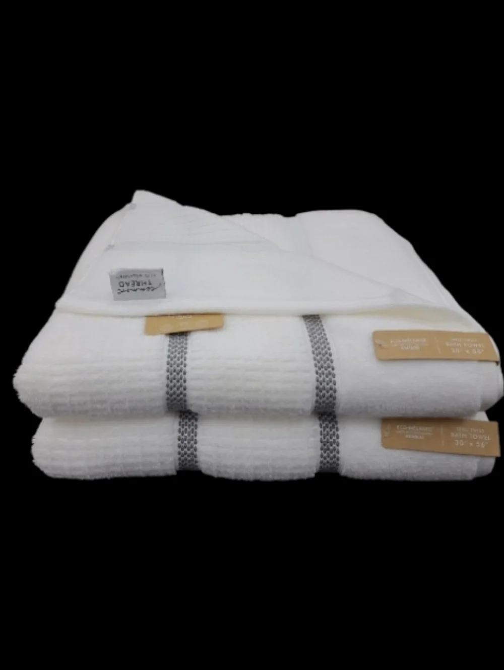 9 Piece Common Thread Bath Hand Washcloth Towel Set Gray White New